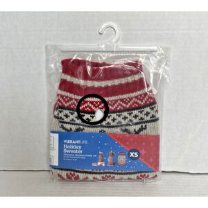 Vibrant Life Pullover Knit Pet Holiday Sweater Size XS